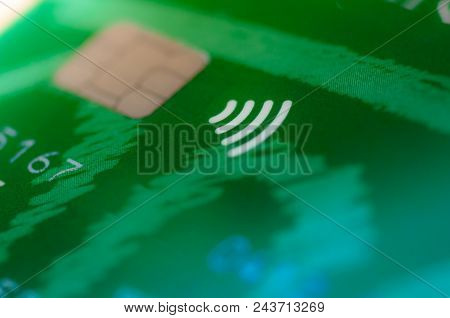 Close Up On A Credit Card With Paypass Icon