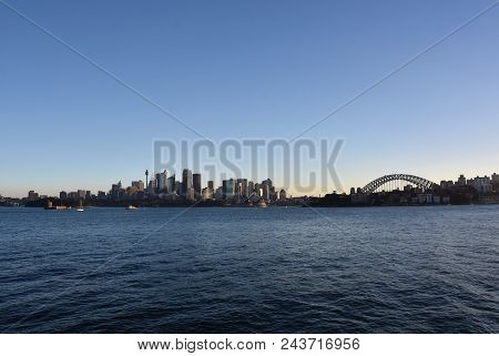 View Of Sydney's Skyline And Sydney Harbour From Cremorne Point.
