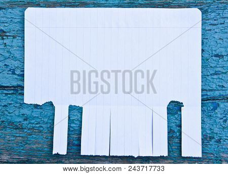 Blank White Paper With Tear Off Tabs