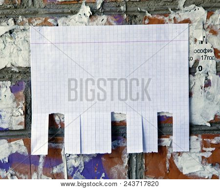 Blank White Paper With Tear Off Tabs