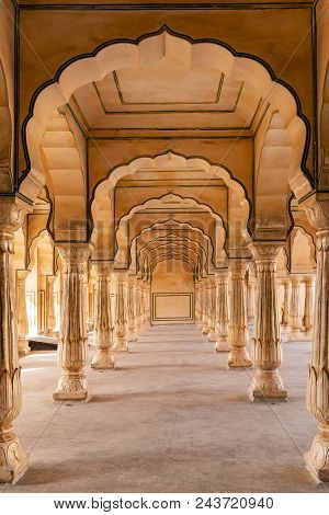 Amer Fort In Jaipur, Rajasthan, India. Unesco World Heritage.