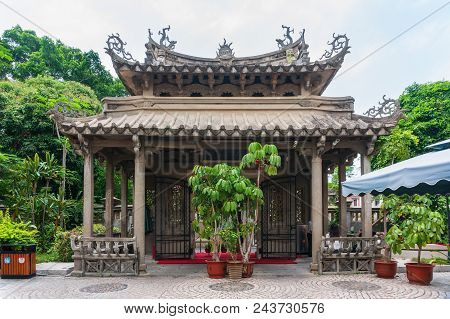 Gate Of Hai Tian Tang Gou Building With Blue Sky Background In Gulangyu Island