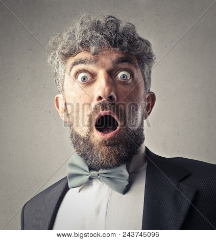 Portrait of spellbound man
