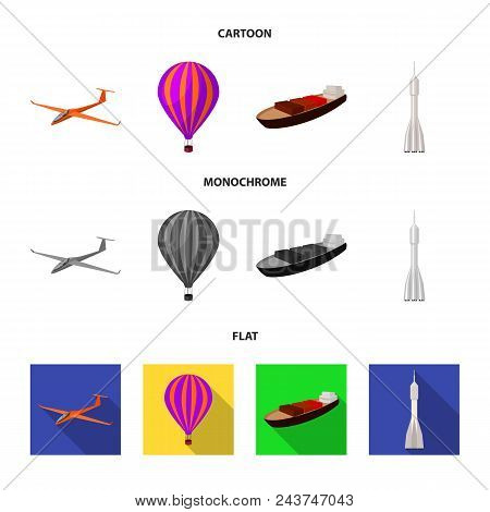 A Drone, A Glider, A Balloon, A Transportation Barge, A Space Rocket Transport Modes. Transport Set 