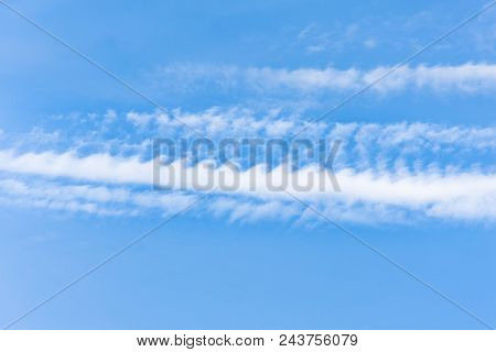 Kelvin Helmholtz Instability Clouds Wavy On Blue Sky