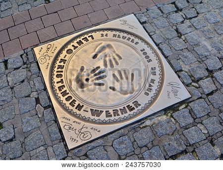 Le Mans, France - October 08, 2017: Fingerprints And Signature Tom Kristensen, Lehto, Werner Of The 