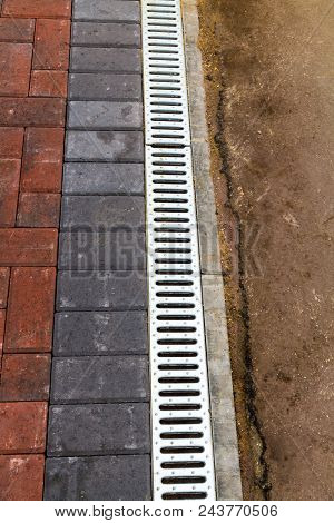 Drainage Channel On Edge Of Drive Area