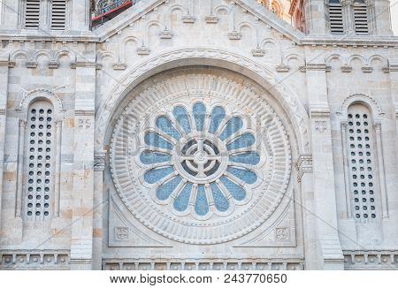 Architectural Detail Of Santa Luzia Basilica In Viana Do Castelo In Northern Portugal