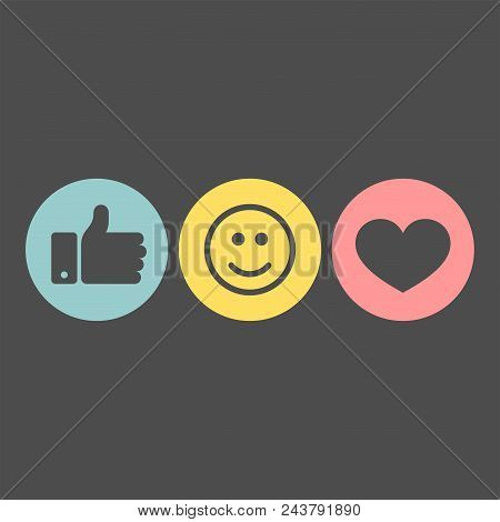 Like Flat Vector Icon. Success Flat Vector Icon. Smile Flat Vector Icon
