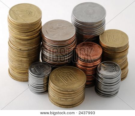 Högar av mynt