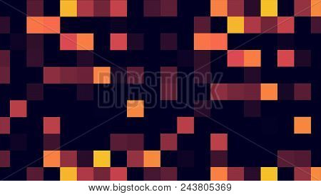 Motion Abstract Background Colorful Pixels Flashing And Switch. Animation Background Glowing Of Mosa
