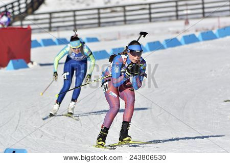 Cheile Gradistei, Roamania - January 30: Unknown Competitor In Ibu Youth&junior World Championships