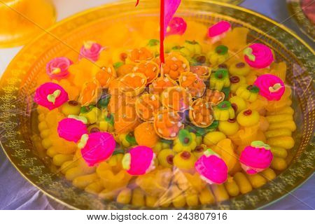 Thailand Wedding, Ceremony.thai Khan Makk Procession.wedding Dowry, The Dowry Marriage In Thailand.