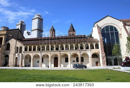Vercelli, Italy - May 26, 2016 - Historic Centre Of Vercelli On May 26, 2016 In Vercelli, Italy. It 