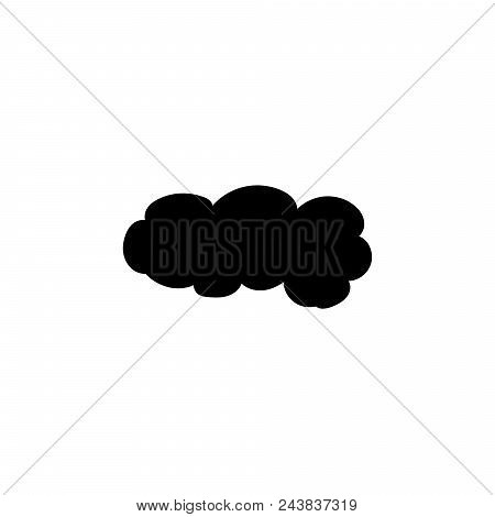 Illustration Of Sky Cloud Silhouette. Vector Flat Style.