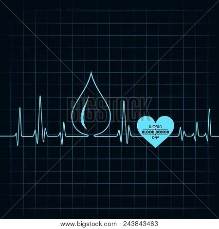 Creative World Blood Donor Day Greeting Stock Vector