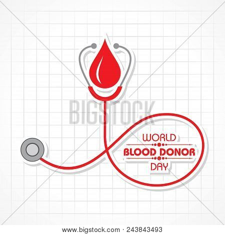 Creative World Blood Donor Day Greeting Stock Vector