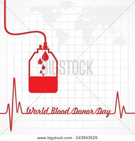 Creative World Blood Donor Day Greeting Stock Vector