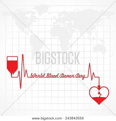 Creative World Blood Donor Day Greeting Stock Vector