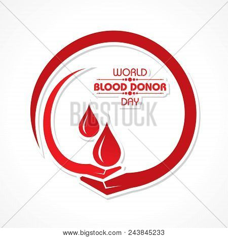 Creative World Blood Donor Day Greeting Stock Vector