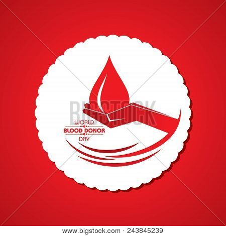 Creative World Blood Donor Day Greeting Stock Vector