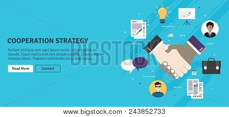Cooperation Strategy And Handshake In Contract Agreement Signature. Negotiation, Teamwork And Collab