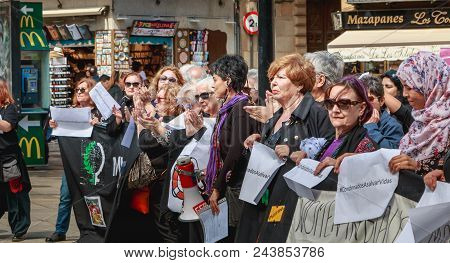 Demonstration Of Activists Mujeres De Negro - Women In Black - Against The War In Israel