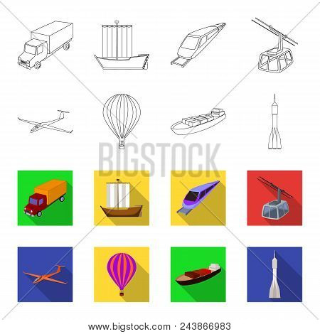 A Drone, A Glider, A Balloon, A Transportation Barge, A Space Rocket Transport Modes. Transport Set 