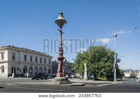 Ballarat, Victoria, Australia, 12th March 2018 - Streetlamp In The City Of Ballarat, Victoria, Austr