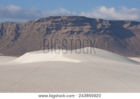Sand Dunes In Desert Of Socotra Island, Yemen