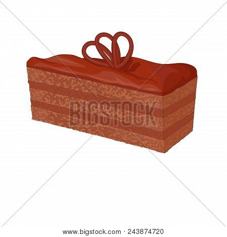Isolated Illustration Of A Figure Of A Chocolate Cake