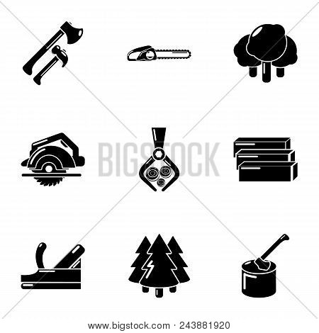 Lumberman Icons Set. Simple Set Of 9 Lumberman Vector Icons For Web Isolated On White Background