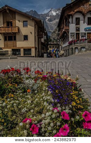 Village Of The Italian Alps In The Aosta Valley