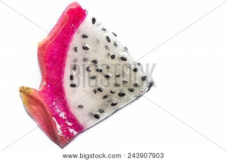 Dolly Shot Of Dragon Fruit On White Background