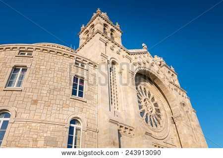 Architectural Detail Of Santa Luzia Basilica In Viana Do Castelo In Northern Portugal