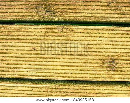 Old Wooden Background Paintedyellow  Green Paint With Cracks