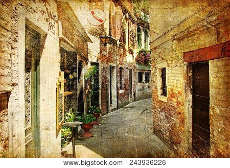 Vintage Photos - Travel. Italy Lanscape. Old Photography