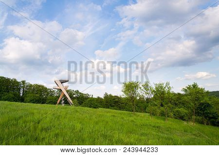 Observation Desk On Beautiful Salas Lookout Tower, Moravia, Czech Republic,