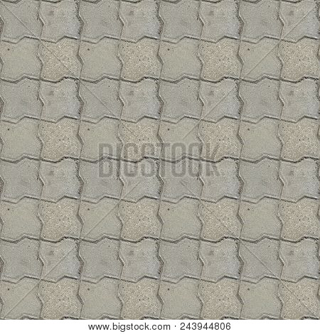 Abstract Seamless Pattern For Designers With Concrete Causeway Road From Ciment