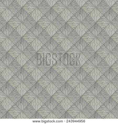 Abstract Seamless Pattern For Designers With Concrete Causeway Road From Ciment With Asia Ornament