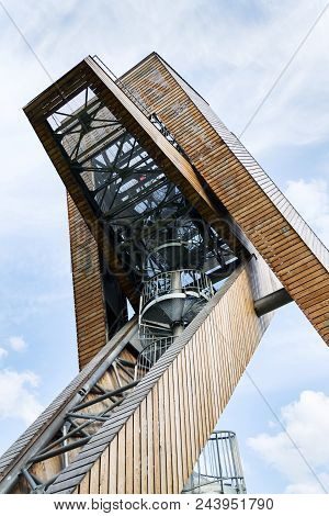 Observation Desk On Beautiful Salas Lookout Tower, Moravia, Czech Republic,