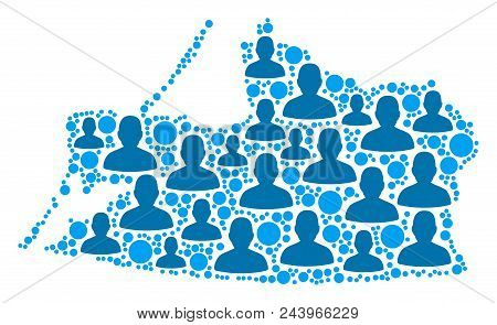 Population Kaliningrad Region Map. Demography Vector Abstraction Of Kaliningrad Region Map Designed 