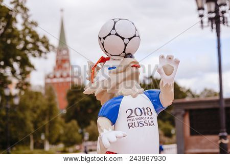 Moscow, Russia. May 31, 2018 The Official Mascot Of The 2018 Fifa World Cup And The Fifa Confederati
