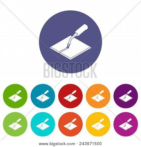 Welding Torch Icons Color Set Vector For Any Web Design On White Background