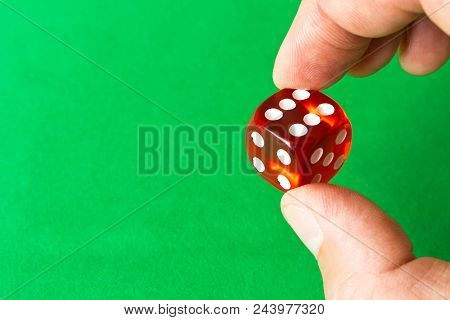 The Dice Are In The Human Hand. Game Concept. Games Of Chance.