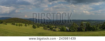 Paseky Nad Jizerou Village In Spring Sunny Nice Color Day