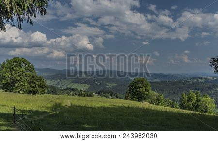 Paseky Nad Jizerou Village In Spring Sunny Nice Color Day