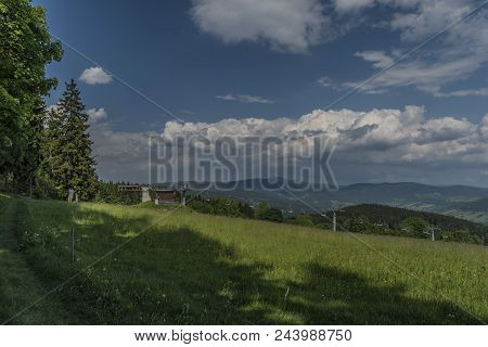 Paseky Nad Jizerou Village In Spring Sunny Nice Color Day