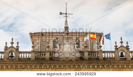 Architectural Detail Of City Hall Of Irun In Spain