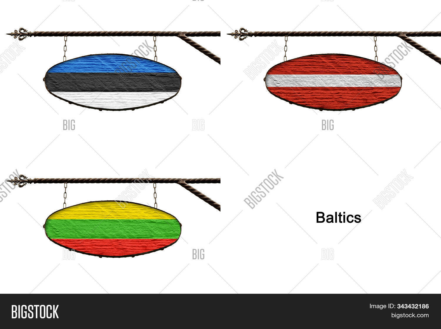 Flags Baltic Countries Image & Photo (Free Trial) Bigstock